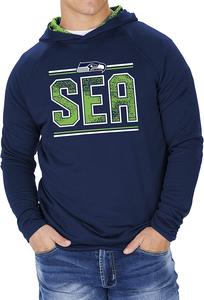 Zubaz Seattle Seahawks NFL Men's Lightweight Hoodie With Static Hood Liner Discount Cheap