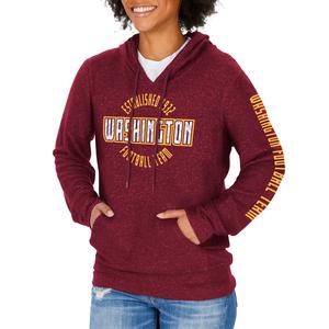 Zubaz NFL Women's Washington Football Team Marled Soft Pullover Hoodie For Sale Free Shipping