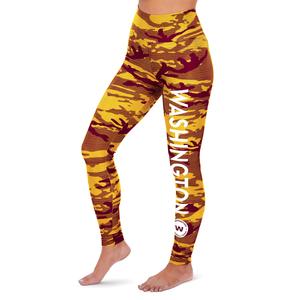 Zubaz NFL Women's Washington Football Team Marled Camo Lines Leggings Free Shipping Manchester