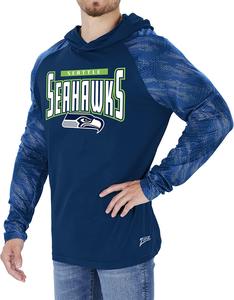 Zubaz Seattle Seahawks NFL Men's Team Color Hoodie with Tonal Viper Sleeves Clearance Get Authentic