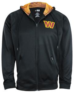 Zubaz Washington Commanders NFL Men's Full Zip Fleece Hoodie Jacket, Black 2025 Cheap Online