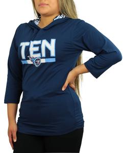 Zubaz NFL Women's Tennessee Titans Solid Team Color Lightweight Pullover Free Shipping Online