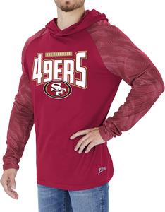 Zubaz San Francisco 49ers NFL Men's Team Color Hoodie with Tonal Viper Sleeves Cost For Sale