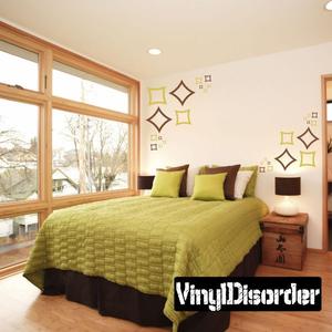 Pinched Outlined Square Wall Decals Kit Free Shipping For Sale