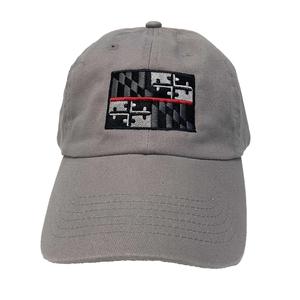 Maryland Flag Red Line (Silver) / Baseball Hat Purchase Sale Online