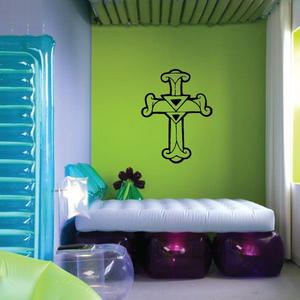 Ornate Cross Outline Decal Outlet Locations Cheap Online