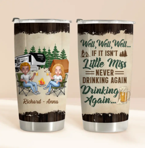 Custom Personalized Camping Friends Tumbler - Best Gift For Camping Lovers/Friends - Upto 7 Friends - Never Drinking Again Buy Cheap Reliable