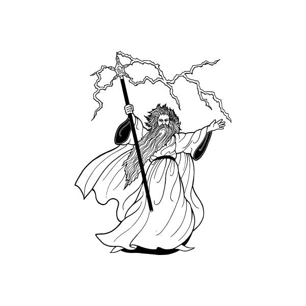 Wizard with Lightning Storm Decal Cheap With Mastercard