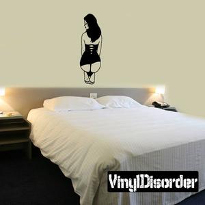 Woman in Corset Sitting Decal Collections Online