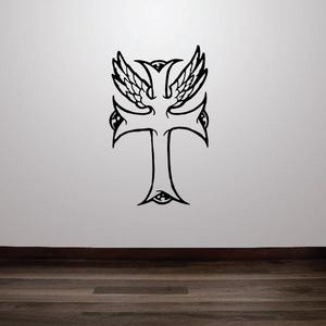 Winged Cross Decal Real Online