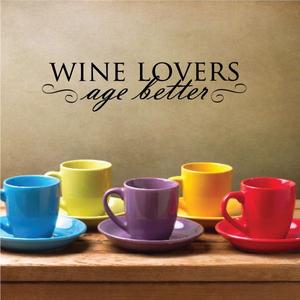 Wine Lovers Age Better Wall Decal Discount Sale Online