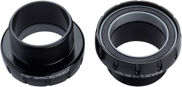 BSA30 MTB Bottom Bracket - BSA Thread 30mm Spindle Coated Races BLK Fast Delivery For Sale