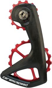 OSPW RS Pulley Wheel System Shimano Dura-Ace 9250/Ultegra 8150  - Aluminum Pulley Carbon Cage Red Cheap Fake