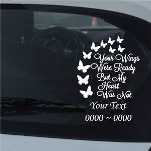 Butterfly Flight Custom In Loving Memory Decal Sale Amazon