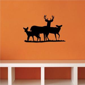 Family Deer Buck Fawn and Doe Decal Free Shipping The Cheapest