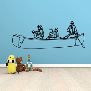 Family on a Canoe Decal Buy Cheap Classic
