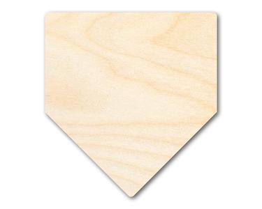 Bigger Better | Unfinished Wood Home Plate Baseball Softball Diamond Base Silhouette | DIY Craft Cutout | Online Cheap Online