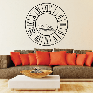 Familes are Forever Clock Face Wall Decal How Much Cheap Online