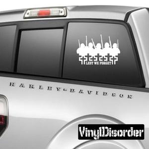 Fallen Soldiers Lest we Forget Decal Outlet Order