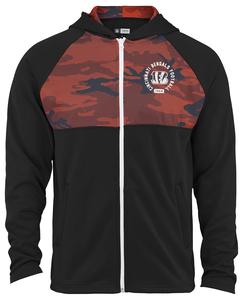 Zubaz NFL Men's Standard Full Zip Hoodie With Yoke Cincinnati Bengals Discount High Quality