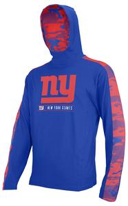 Zubaz NFL Men's New York Giants Team Color Block 1/4 Camo Lines Zip Hoodie Discount Cheap