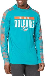 Zubaz NFL Men's Miami Dolphins Lightweight Elevated Hoodie with Camo Accents Discount 2025 Newest