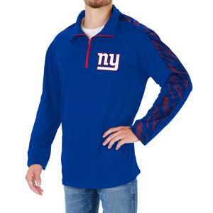 Zubaz NFL Men's New York Giants Elevated Team Viper 1/4 Zip Pullover In China