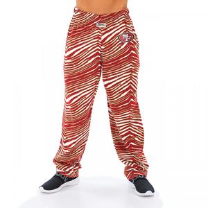 Zubaz NFL Men's San Francisco 49ers Classic Zebra Print Team Logo Pants Cheap Discounts