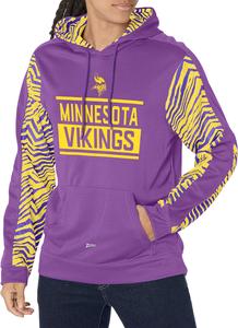 Zubaz NFL Men's Minnesota Vikings Team Color with Zebra Accents Pullover Hoodie Buy Cheap Discounts