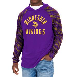 Zubaz NFL Men's Minnesota Vikings Viper Print Pullover Hooded Sweatshirt Cheap Sale Choice