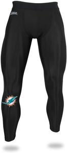 Zubaz NFL Men's Miami Dolphins Active Performance Compression Black Leggings Discount Authentic