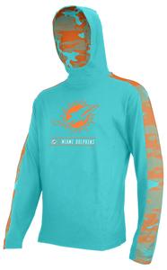 Zubaz NFL Men's Miami Dolphins Elevated Lightweight Hoodie W/ Camo Accents Clearance Sast