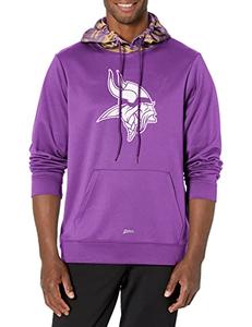Zubaz NFL Men's Minnesota Vikings Team Color Camo Back Panel Hoodie Outlet Manchester Great Sale