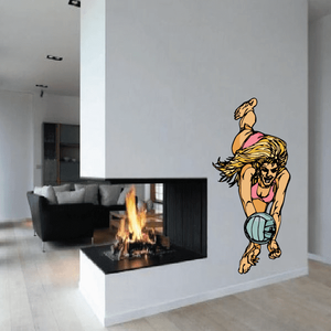 Volleyball Wall Decal - Vinyl Sticker - Car Sticker - Die Cut Sticker - CDSCOLOR113 Discount Outlet Store