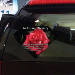 Rose In Loving Memory Custom Diamond Sticker Great Deals Cheap Pice