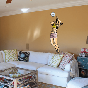 Volleyball Wall Decal - Vinyl Sticker - Car Sticker - Die Cut Sticker - CDSCOLOR128 Free Shipping Online