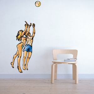 Volleyball Wall Decal - Vinyl Sticker - Car Sticker - Die Cut Sticker - CDSCOLOR117 Cheap In China