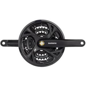 Acera FC-M371-L Crankset - 175mm 9-Speed 48/36/26t Riveted Square Taper JIS Spindle Interface BLK Best Wholesale