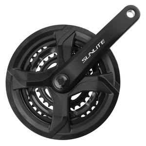 Alloy Triple 170x48/38/28 120 SQR JIS crankset black Buy Cheap Pay With Visa