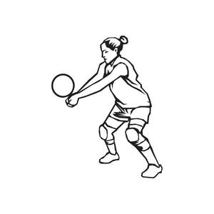 Volleyball Wall Decal - Vinyl Decal - Car Decal - DC 006 Clearance 2025 New
