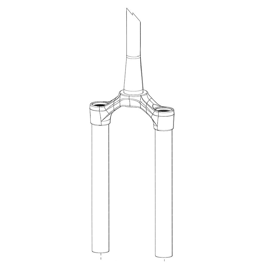 Crown/Steerer/Uppertube Assembly - Pike DJ Solo Air 26" 40mm Offset Aluminium Taper Steerer 0.5mm Thread Pitch B1 Bla ck Low Cost Online