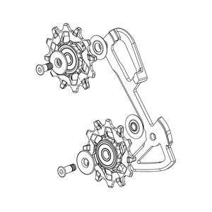 EX1 Rear Derailleur Pulley and Inner Cage Assembly - 8-Speed Black Cheapest Pice Cheap Pice