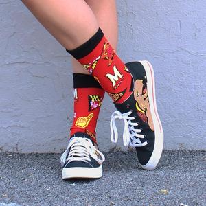 UMD Fan Pattern (Red) / Crew Socks Sast Online