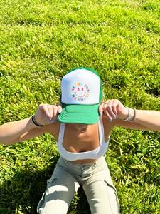 Alpha Phi Colorful Smile Foam Trucker Hat Release Dates Cheap Online