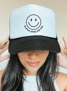 Alpha Epsilon Phi Smile Trendy Foam Trucker Hat Big Discount Online