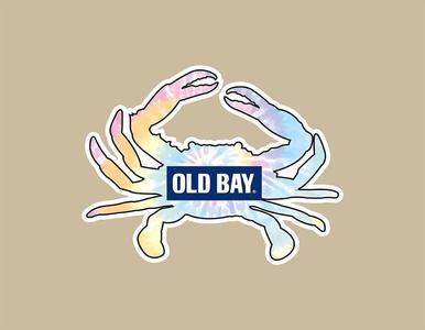 Tie Dye Crab with Old Bay Logo / Sticker Cheap Sale 2025 Unisex
