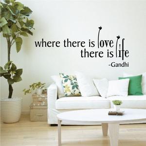 Where there is love there is life Gandhi Decal Discount Sale Online