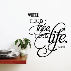 Where there is love Gandhi Decal Free Shipping Order