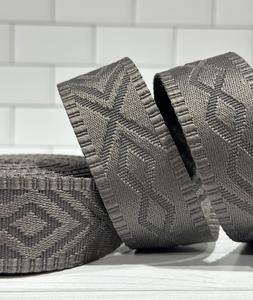 Charcoal Diamond Debossed Polyester Webbing Good Selling Online
