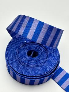 Blueberry Tonal Stripe 1” Seatbelt Webbing (by the yard) Big Discount For Sale
